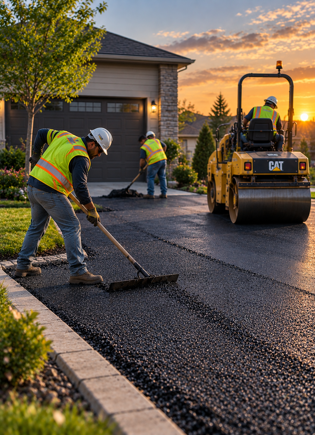 Golden-Hour-Driveway-Paving-Crew